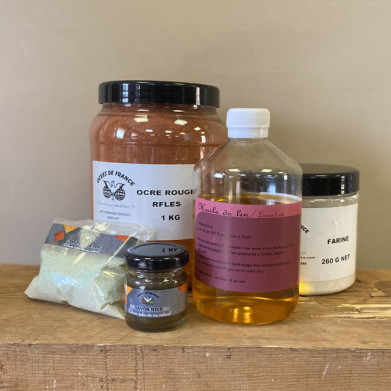 RED OCHRE FLOUR PAINT KIT (FOR 15 M²)