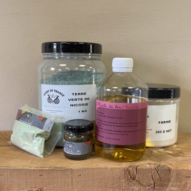 KIT PEINTURE À LA FARINE TERRE VERTE DE NICOSIE (POUR 15 M²)