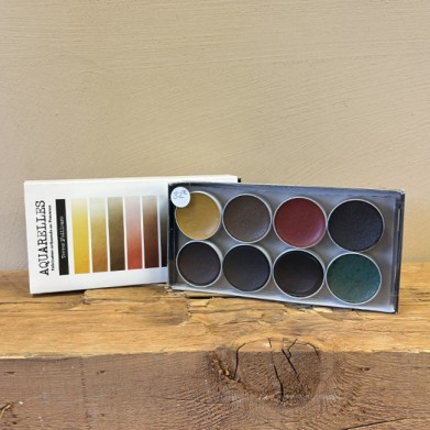 BOX OF 8 WATERCOLOURS "TERRES D'AILLEURS"