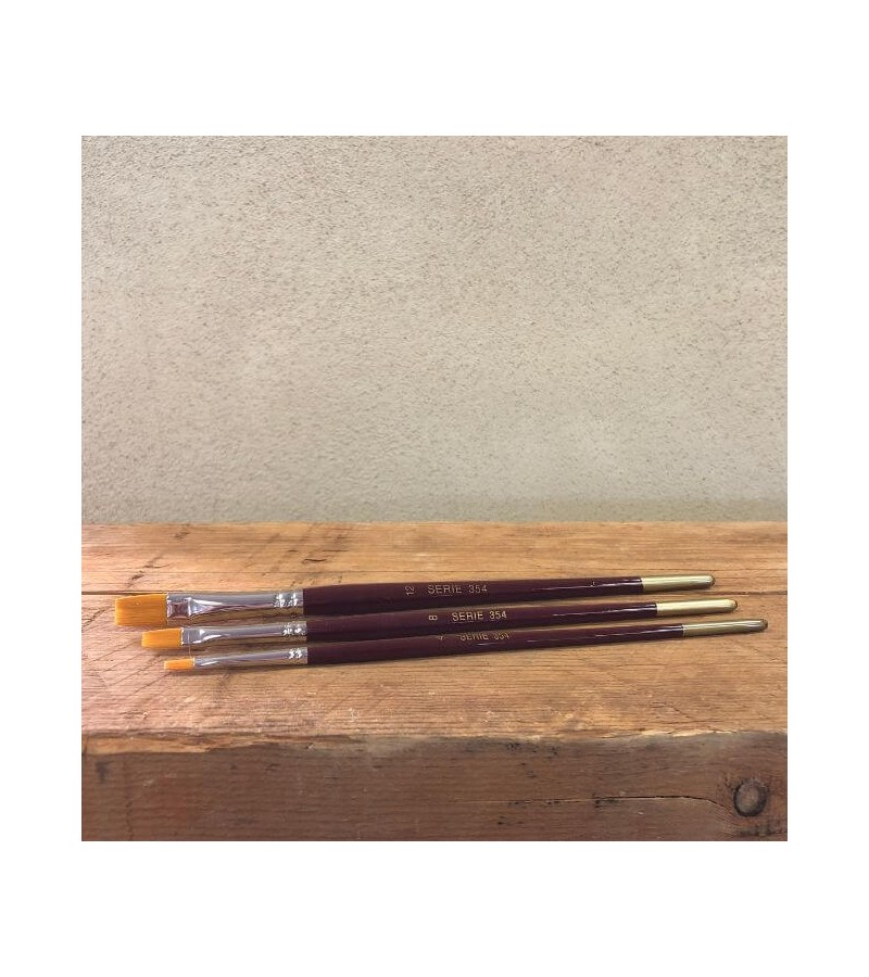 Pinceau plat polyester - 3 tailles disponibles