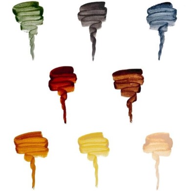 WATERCOLOURS BOX 8 NATURAL COLORS (aquarelles Terres et couleurs de Provence)