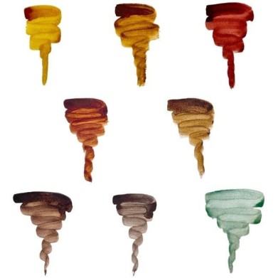 BOX OF 8 WATERCOLOURS "TERRES D'AILLEURS"