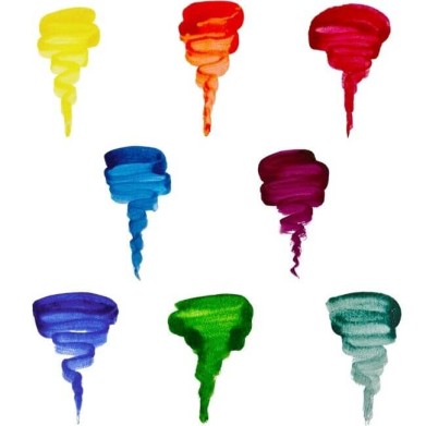 BOX OF 8 WATERCOLOURS "TEINTES ESSENTIELLES"